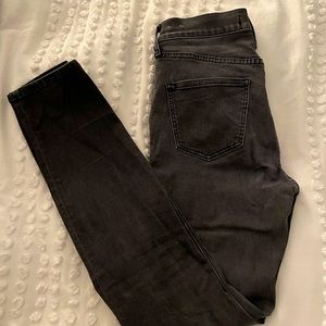 Madewell High Riser Skinny Jeans Washed Black 27
